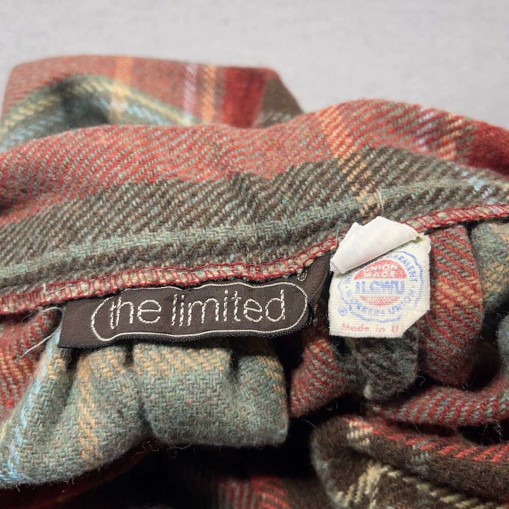 Vintage Skirt Womens 7/8 Red Plaid Maxi Modest Classic‎ Preppy Union Made - Picture 8 of 10